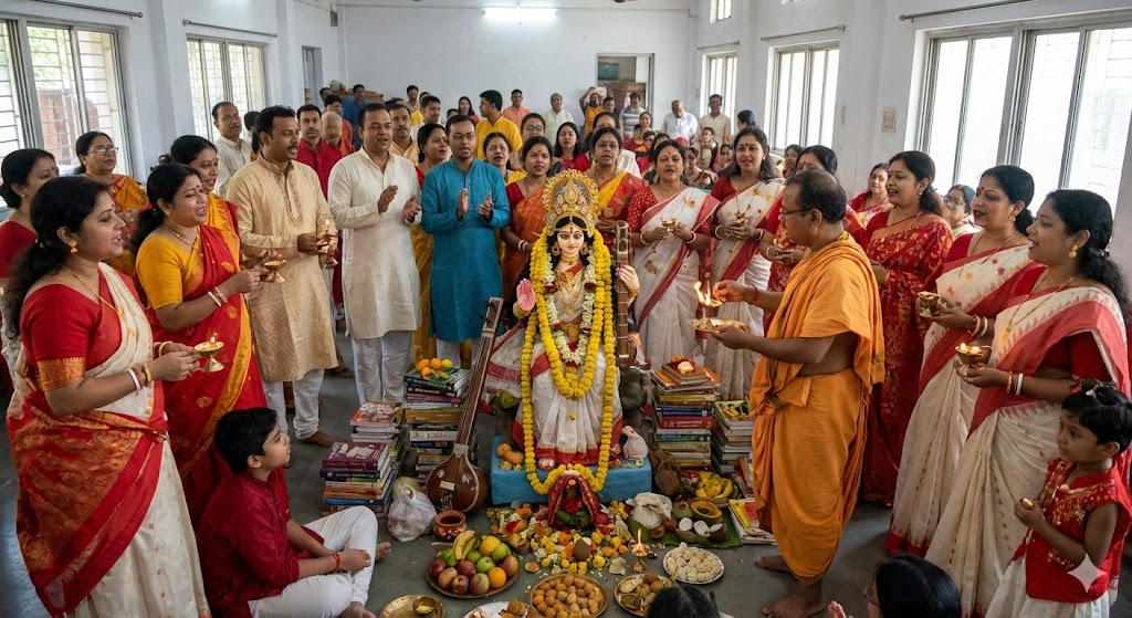 Saraswathi puja Celebrating 